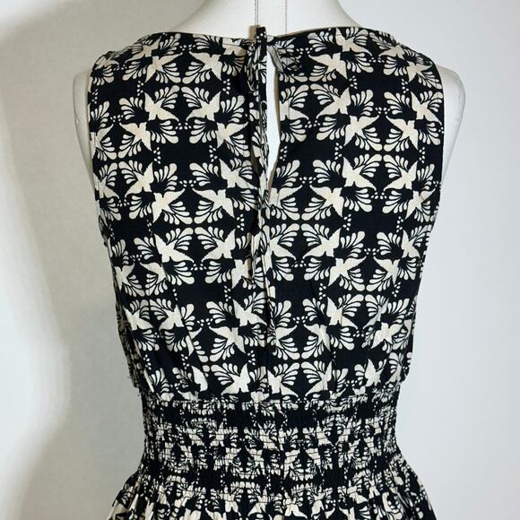NWT Universal Thread Black/Cream Floral Smocked Waist Sundress Womens Size Small - Picture 8 of 12